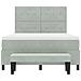 Letto Box Spring con Materasso e Panchina Grigio Chiaro 140x200 cm Velluto - Foto miniatura 9