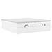 Struttura Letto Pouf con Materassi Bianco 200x200 cm Similpelle - Foto miniatura 6