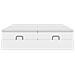 Struttura Letto Pouf con Materassi Bianco 200x200 cm Similpelle - Foto miniatura 7