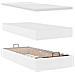 Struttura Letto Pouf con Materassi Bianco 200x200 cm Similpelle - Foto miniatura 8