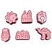 Set Di Formine Per Biscotti, Rosa, 6 Pezzi - Foto miniatura 1