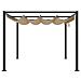 Gazebo da Giardino con Tetto Retrattile Tortora 3x3 m Acciaio - Foto miniatura 4