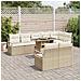 Set Divano da Giardino 9 pcs Beige Poly Rattan - Foto miniatura 3