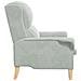 poltrona Grigio chiaro 76 x 94 x 102 cm Velluto - Foto miniatura 5