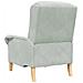 poltrona Grigio chiaro 76 x 94 x 102 cm Velluto - Foto miniatura 6