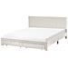 Letto Con Cassetti Contenitori Velluto Lonzac 180 X 200 Cm Bianco Sporco - Foto miniatura 3