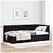 Cornice del letto ad angolo Nero 90 x 190 cm Tessuto - Foto miniatura 2