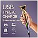 Tagliacapelli Elettrico Oro Rosa Viola Ricaricabile Usb Senza Fili - Foto miniatura 4