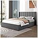 Arlington Letto Di Design Con Contenitore 160x200cm In Velluto Grigio - Foto miniatura 1