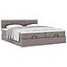 Struttura Letto Pouf con Materassi Tortora 180x200cm in Tessuto - Foto miniatura 5