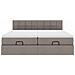 Struttura Letto Pouf con Materassi Tortora 180x200cm in Tessuto - Foto miniatura 7