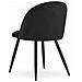 BELLO Chair Black Velvet Metal Legs Set di 2 - Foto miniatura 5