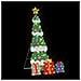 Albero di Natale Illuminato con 3 Scatole Regalo 2D Bianco Caldo - Foto miniatura 5