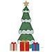 Albero di Natale Illuminato con 3 Scatole Regalo 2D Bianco Caldo - Foto miniatura 6