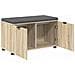 Panca per ingresso con cuscino Rovere Sonoma 80 x 38 x 46 cm - Foto miniatura 5