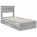 Struttura del letto con cassetto Grigio Sonoma 75 x 190 cm - Foto miniatura 4