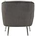 Poltrona Silvery Con Cuscino In Tessuto Grigio E Gambe Argento 73x66x78 Cm - Foto miniatura 7