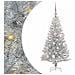 Albero di Natale con 150 LED con supporto Argento 120 cm PET - Foto miniatura 1