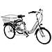 Bici E-bike A Tre Ruote Misura 24 Cambio 6v E-tr24 Motore E Batteria Ansmann 250w 36v 11.4ah Tricilcletta In Alluminio - 47 Blu - Foto miniatura 2