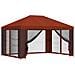 Gazebo con pareti laterali 4 × 3 m Terracotta - Foto miniatura 1