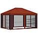 Gazebo con pareti laterali 4 × 3 m Terracotta - Foto miniatura 3