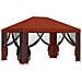 Gazebo con pareti laterali 4 × 3 m Terracotta - Foto miniatura 4
