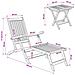 Sedia a sdraio pieghevole con tavolo 2 pcs Naturale - Foto miniatura 9