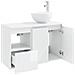 Set di mobili per il bagno 2 pz Bianco Lucido - Foto miniatura 3