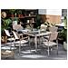 Set Di Tavolo E 6 Sedie Da Giardino In Acciaio, Granito E Fibra Tessile Beige - Grigio Lucido - 180cm - Grosseto - Foto miniatura 29