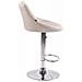 2X Sgabelli Design Lazio in Tessuto - Sedie Cucina Girevoli e Regolabili (83-104 cm) con Poggiapiedi I Sgabelli Bar Imbottiti (2 Pezzi) Crema - Foto miniatura 3