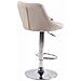 2X Sgabelli Design Lazio in Tessuto - Sedie Cucina Girevoli e Regolabili (83-104 cm) con Poggiapiedi I Sgabelli Bar Imbottiti (2 Pezzi) Crema - Foto miniatura 4