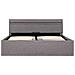 Letto Idraulico Contenitore Led Grigio Talpa Tessuto 120x200cm - Foto miniatura 3