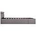 Letto Idraulico Contenitore Led Grigio Talpa Tessuto 120x200cm - Foto miniatura 4