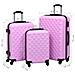 Set Valigie Trolley a Custodia Rigida 3 pz Rosa in ABS - Foto miniatura 6