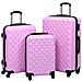 Set Valigie Trolley a Custodia Rigida 3 pz Rosa in ABS - Foto miniatura 1