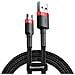 Micro Usb Cafule Cavo 1.5a 2m Rosso + Nero (camklf-c91)  - Foto miniatura 2