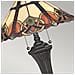 Lampada Da Tavolo A 2 Luci Vintage Bronzo, Vetro Tiffany, E27 - Foto miniatura 3