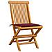 Sedie Da Giardino Con Cuscini Rosso Vino 8 Pz Massello Di Teak - Foto miniatura 2