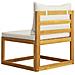 Set Divani Da Giardino 3 Pz Con Cuscini Crema In Legno Acacia - Foto miniatura 4
