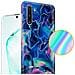 Custodia Compatibile Con Samsung Galaxy Note 10 In Marmo Rosa Blu No. 17 - Coperchio Protettivo In Silicone Tpu Con Motivo A Mosaico - Foto miniatura 3