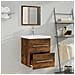 Mobile Da Bagno Con Specchio Rovere Fumo 41x38,5x48 Cm - Foto miniatura 3