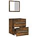 Mobile Da Bagno Con Specchio Rovere Fumo 41x38,5x48 Cm - Foto miniatura 8