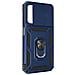 Cover Per Samsung A14 5g E 4g Con Copri-fotocamera E Anello Di Supporto Blu - Foto miniatura 2