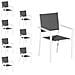 Set Di 8 Sedie Imbottite In Alluminio Bianco - Textilene Grigio - Foto miniatura 10
