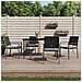 Sedie Da Giardino Con Cuscini 4pz Nere 54x62,5x89 Cm Polyrattan - Foto miniatura 1