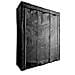Guardaroba In Tessuto Con Ante Con Cerniera Home Misura 170x130x45 Cm Nero - Foto miniatura 2