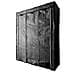 Guardaroba In Tessuto Con Ante Con Cerniera Home Misura 170x130x45 Cm Nero - Foto miniatura 5