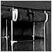Guardaroba In Tessuto Con Ante Con Cerniera Home Misura 170x130x45 Cm Nero - Foto miniatura 6