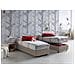 Letto Singolo Asia, Letto Contenitore Con Rivestimento In Tessuto, 100% Made In Italy, Apertura Frontale, Adatto Per Materasso Cm 80x190, Tortora - Foto miniatura 1