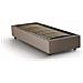 Letto Singolo Asia, Letto Contenitore Con Rivestimento In Tessuto, 100% Made In Italy, Apertura Frontale, Adatto Per Materasso Cm 80x190, Tortora - Foto miniatura 3